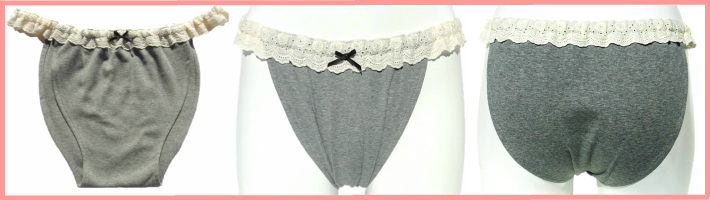 【２５％OFF】Ｒｉ楽ショーツバラレース【オーガニックコットン１００％】