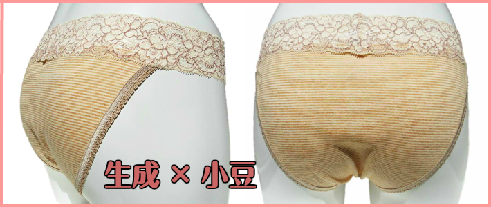 【500円OFF】ピコ：ストレッチレース【茶２色ボーダー】Ｍサイズ