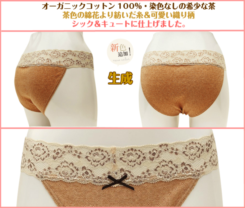 【300円OFF】ストレッチレース【エリゼ茶】M～2Lサイズ