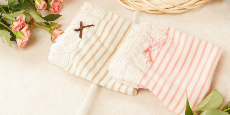 Ｒｉ楽ショーツバラレース【オーガニックコットン100%茜ピンク】３L