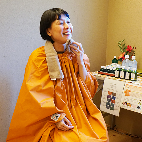 【カレンデュラハーブ蒸し 補充用】専用マント(オレンジ)