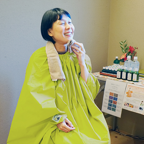 【カレンデュラハーブ蒸し 補充用】専用マント(緑)